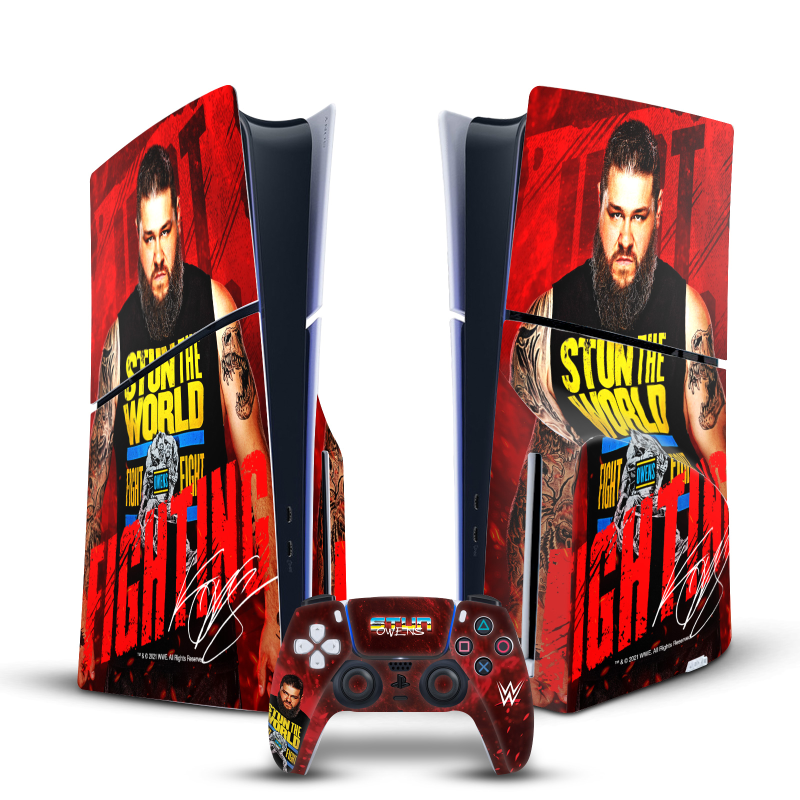 WWE SUPERSTARS AND LEGENDS 2 VINYL SKIN FOR PS5 SLIM DISC CONSOLE & CONTROLLER - Picture 11 of 12