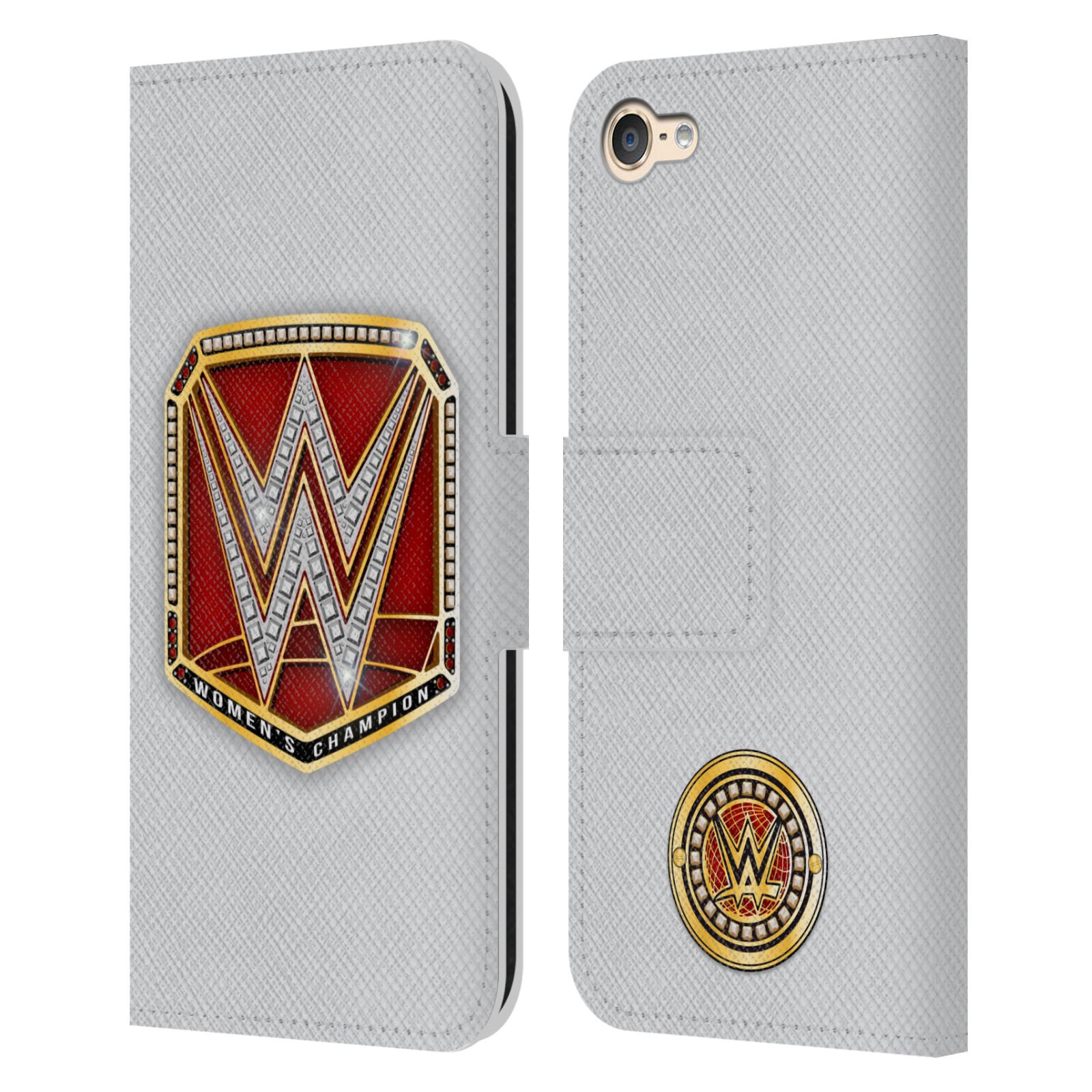 OFFICIAL WWE TITLE BELTS LEATHER BOOK WALLET CASE COVER FOR APPLE iPOD TOUCH MP3 - Picture 10 of 16