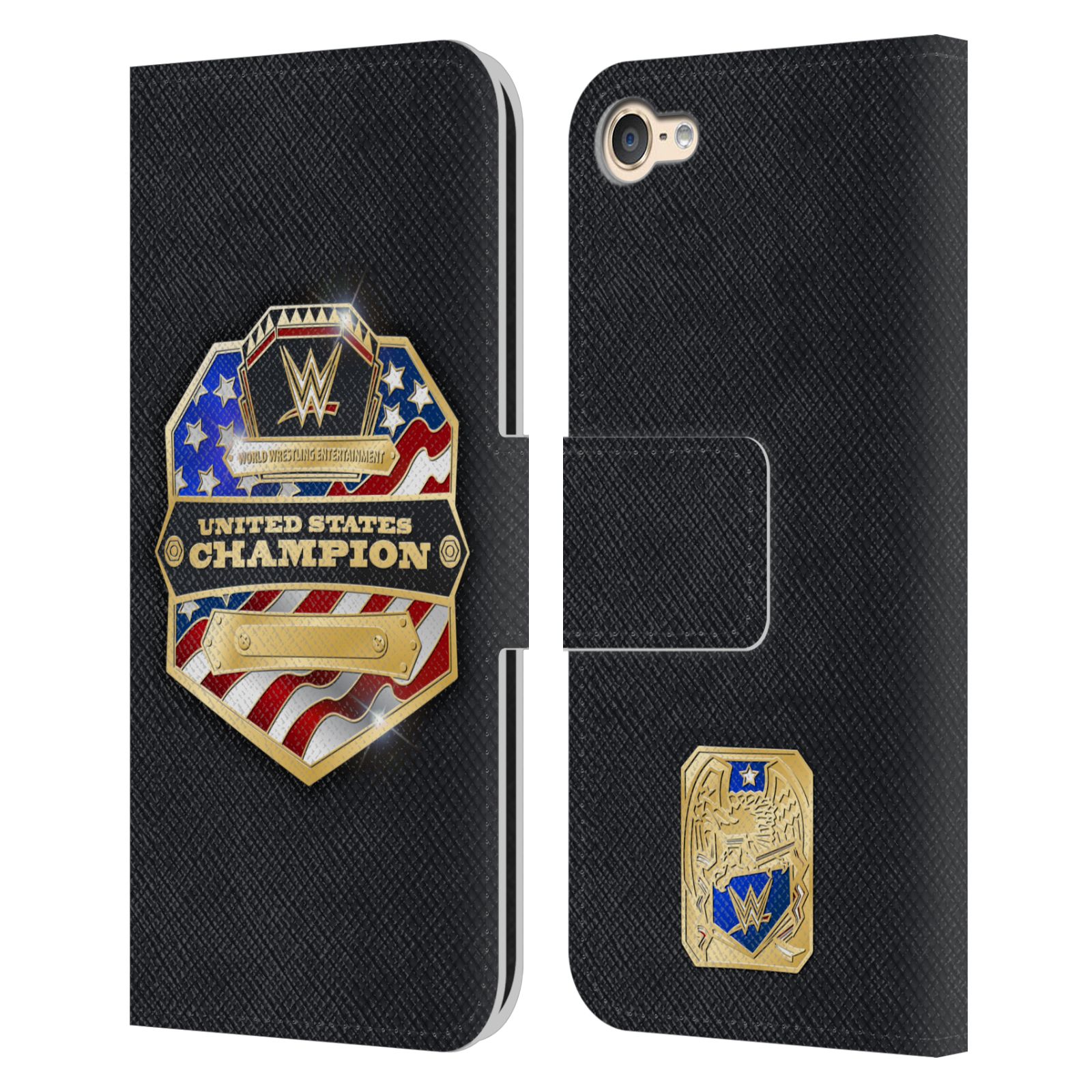 OFFICIAL WWE TITLE BELTS LEATHER BOOK WALLET CASE COVER FOR APPLE iPOD TOUCH MP3 - Picture 11 of 16