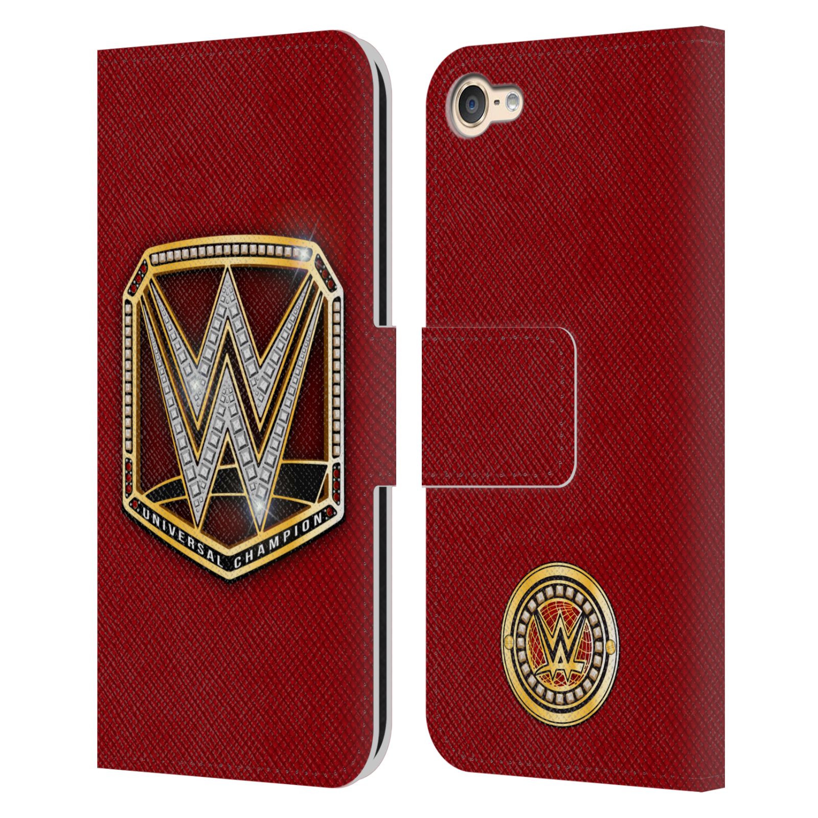 OFFICIAL WWE TITLE BELTS LEATHER BOOK WALLET CASE COVER FOR APPLE iPOD TOUCH MP3 - Picture 15 of 16