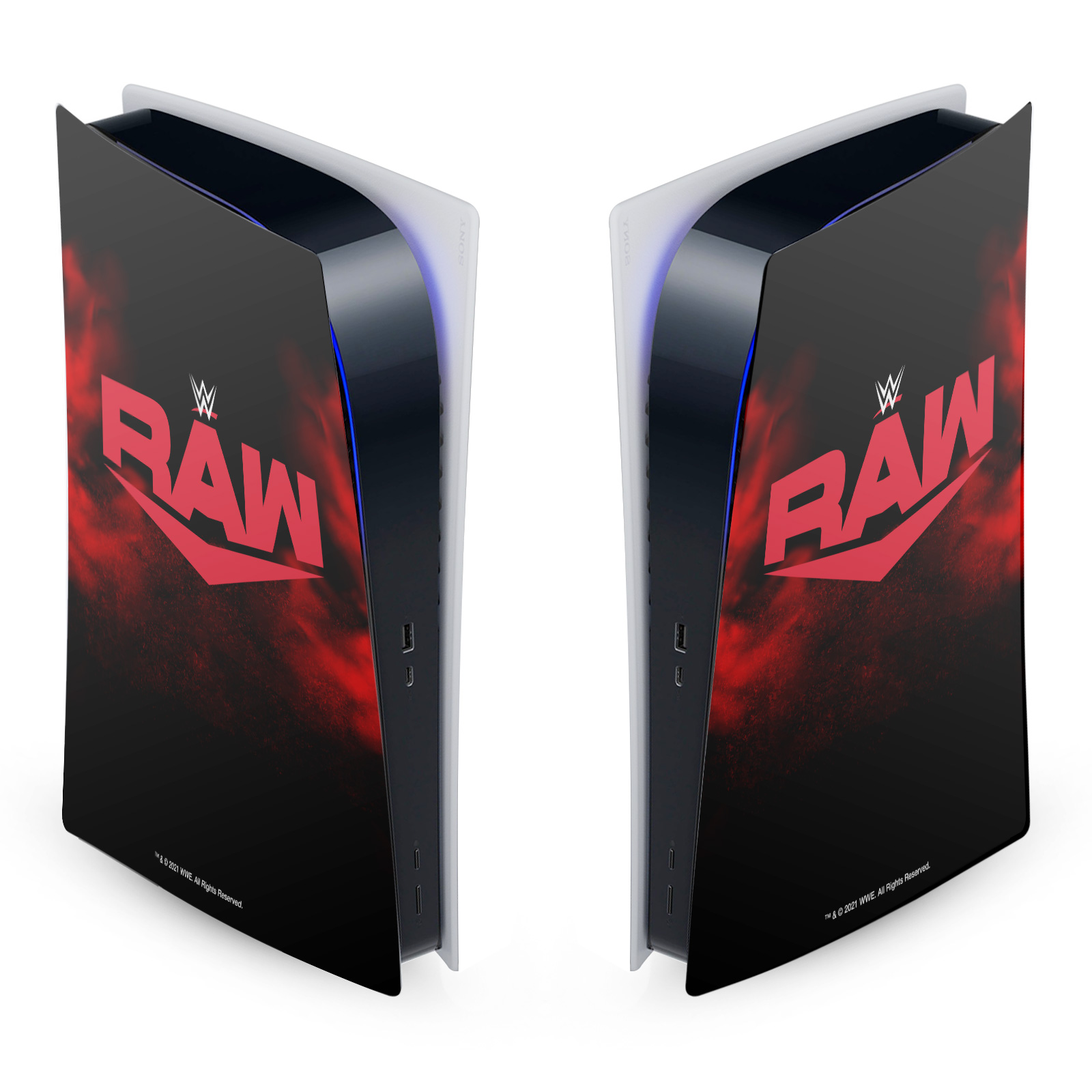 OFFICIAL WWE TV PROGRAM LOGOS VINYL SKIN DECAL FOR PS5 DIGITAL EDITION CONSOLE