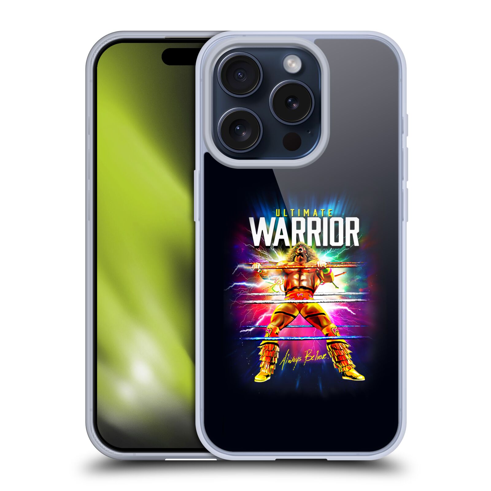 OFFICIAL WWE ULTIMATE WARRIOR SOFT GEL CASE FOR APPLE iPHONE PHONES - Picture 15 of 15