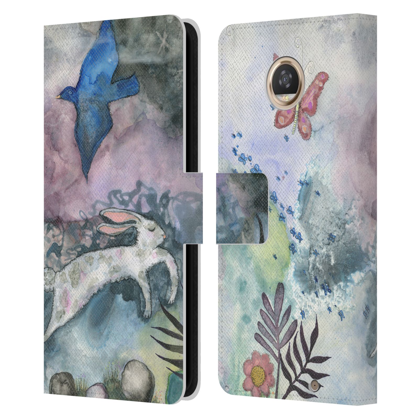 OFFICIAL WYANNE ANIMALS LEATHER BOOK WALLET CASE COVER FOR MOTOROLA PHONES - Picture 10 of 22