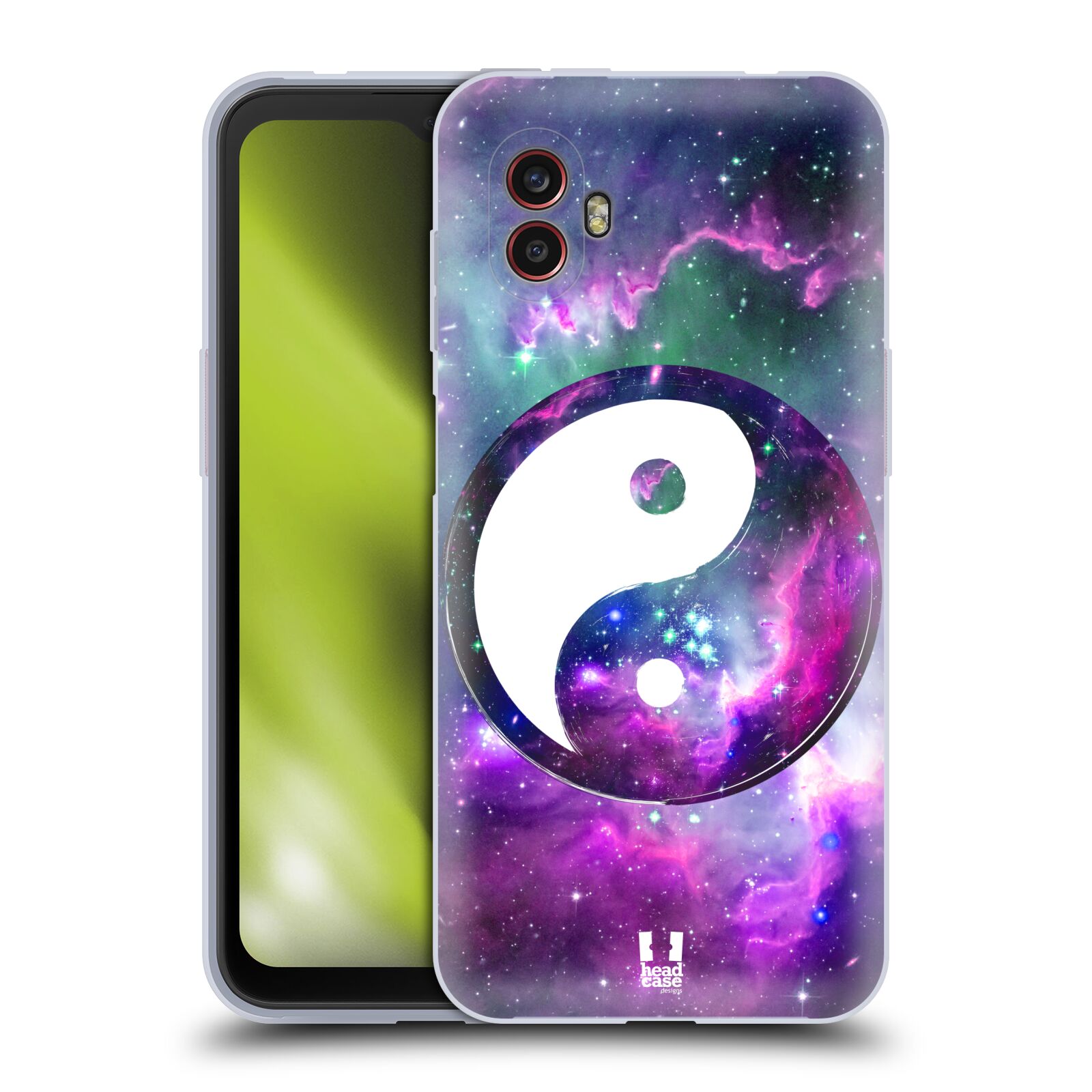 Silikonové pouzdro - Samsung Galaxy Xcover 6 Pro - Head Case - YIn a Yang PURPLE (Silikonový kryt, obal, pouzdro na mobilní telefon Samsung Galaxy Xcover 6 Pro s motivem YIn a Yang PURPLE)