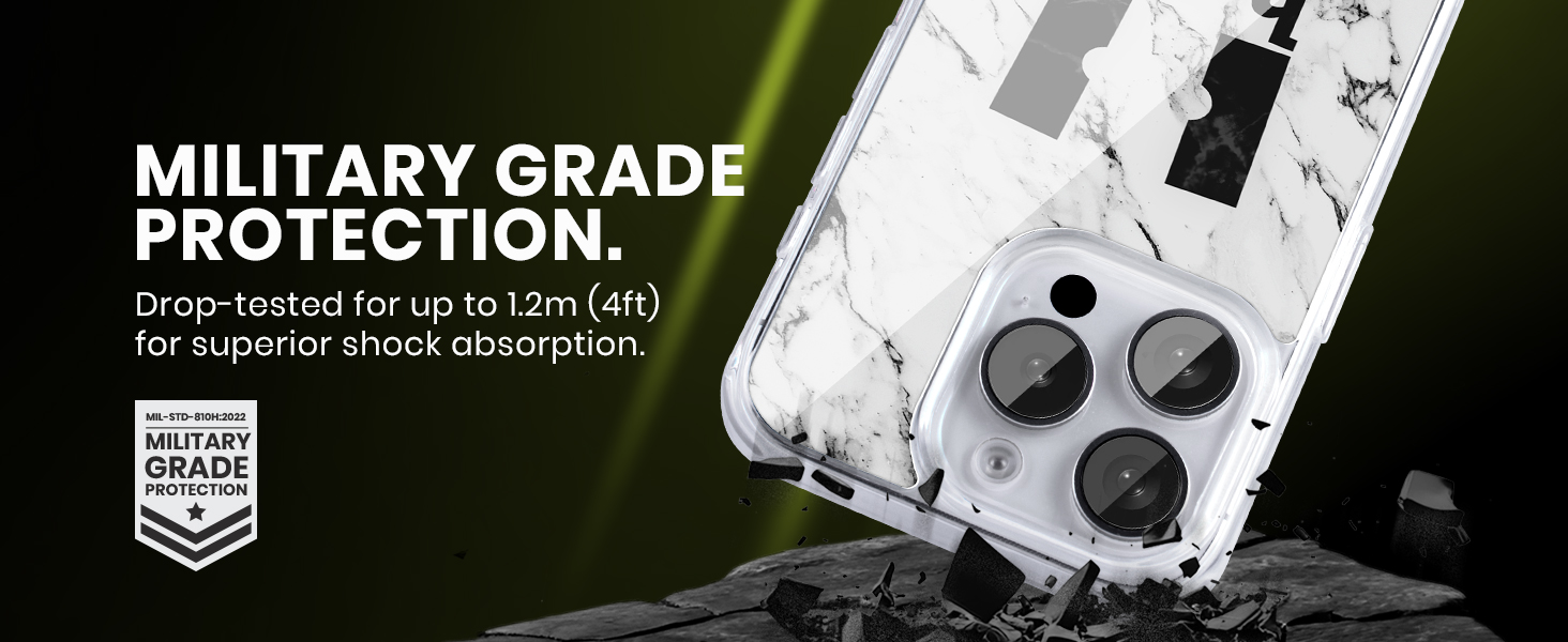 Military grade protection - drop-tested up to 1.2m (4ft)