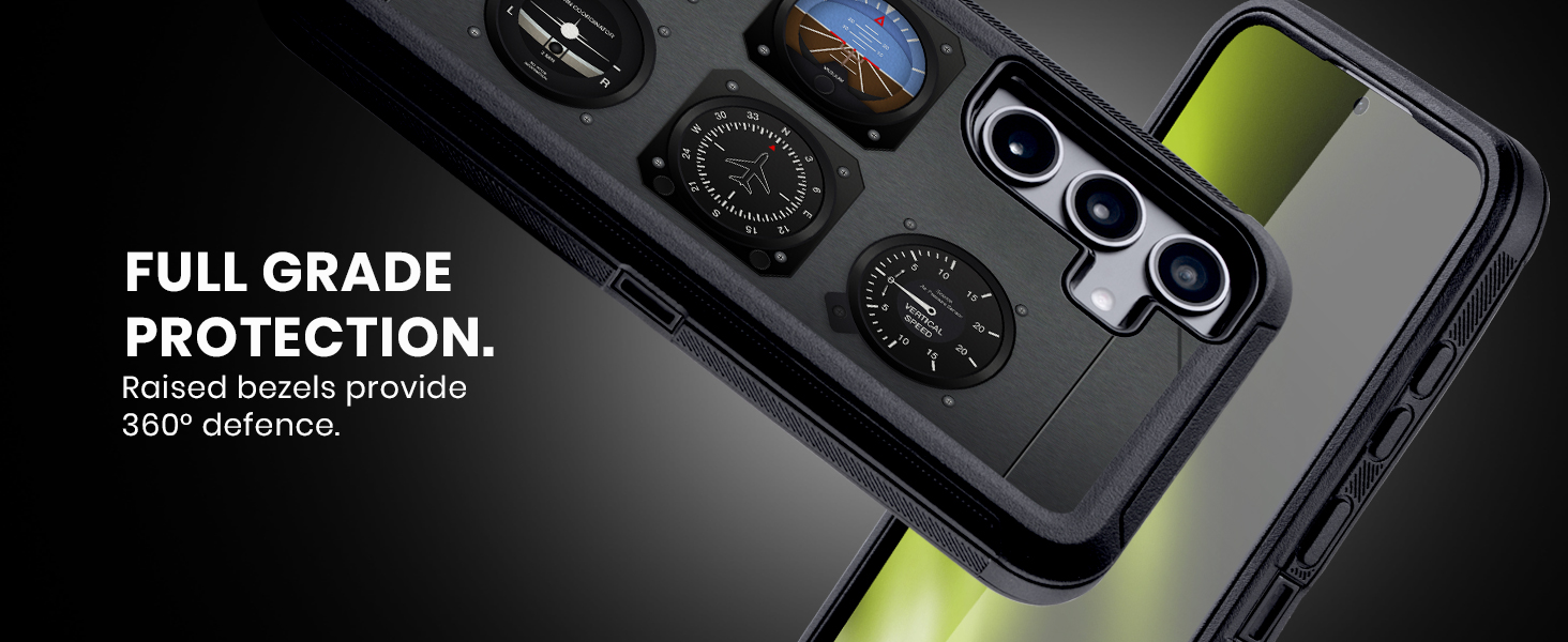 Full grade protection - raised bezels provide 360Â° defence