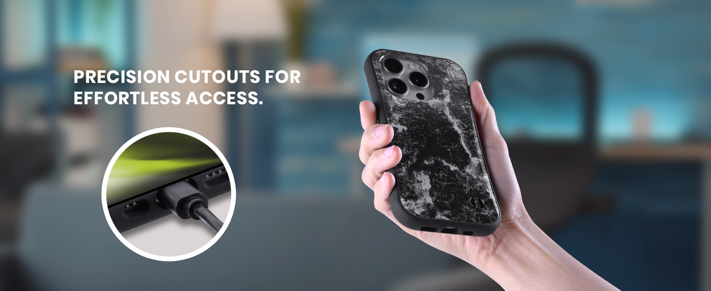 Precision cutouts for effortless access