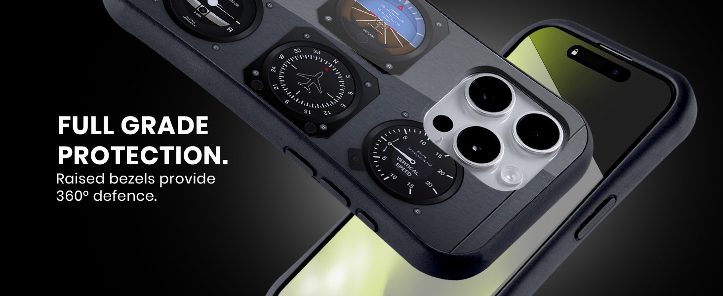 Full grade protection - raised bezels provide 360° defence