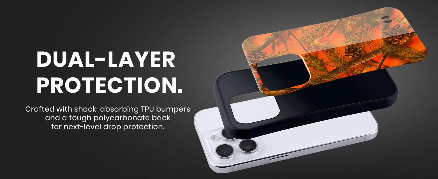 Dual-layer protection - crafted with shock-absorbing TPU bumpers and a tough polycarbonate back for next-level drop protection