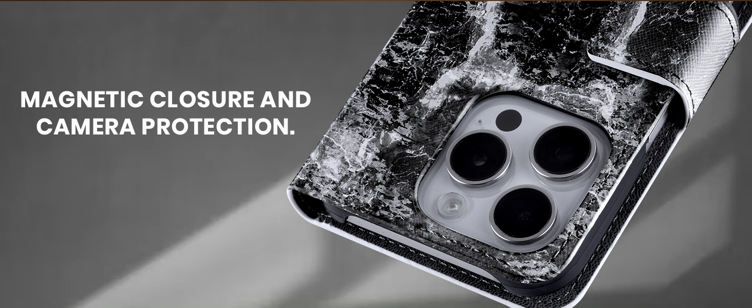 Magnetic closure and camera protection