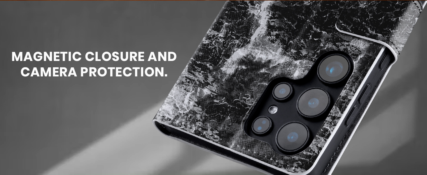 Magnetic closure and camera protection