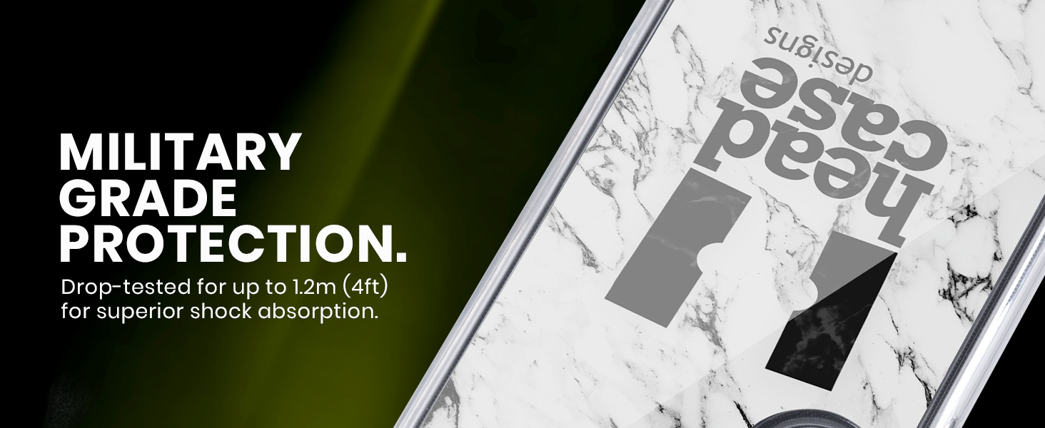 Military grade protection - drop-tested up to 1.2m (4ft) for superior shock absorption