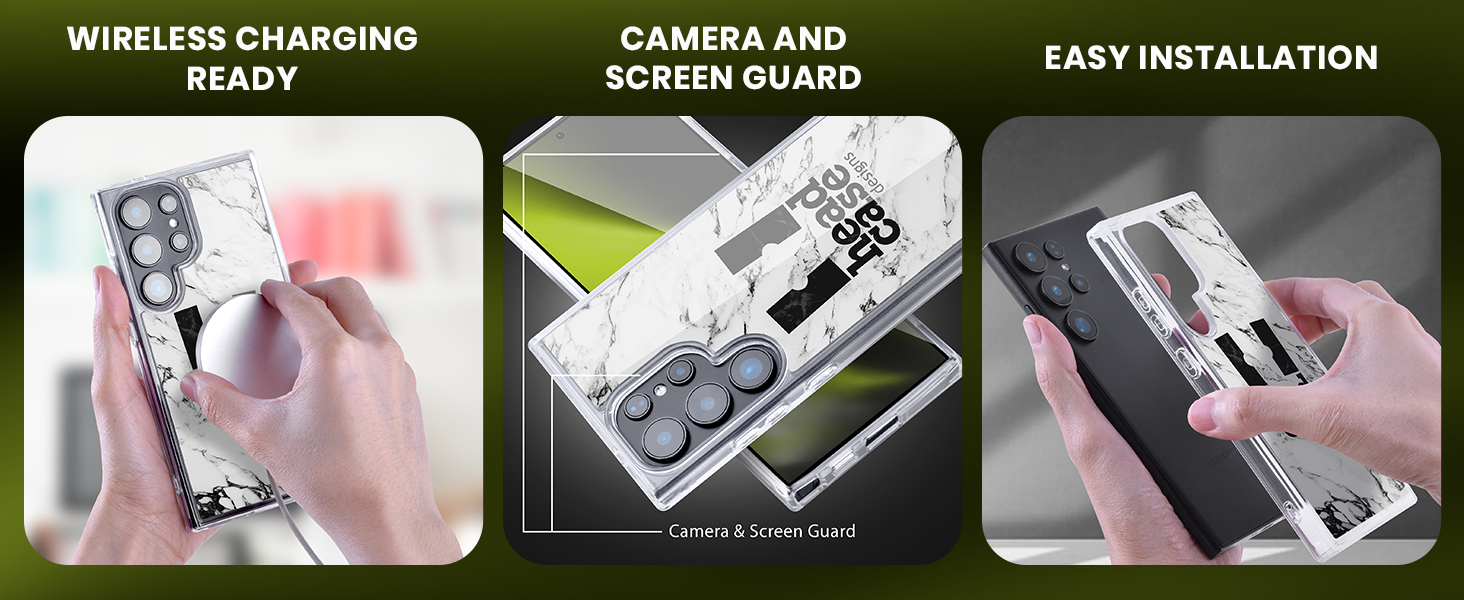Wireless charging ready, camera and screen guard, easy installation