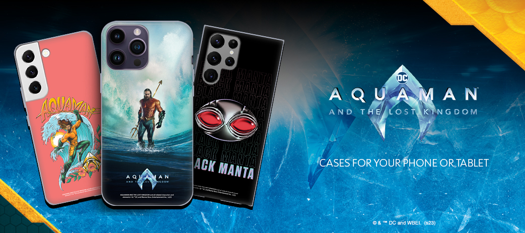 Aquaman And The Lost Kingdom Cases, Skins, & Accessories Banner