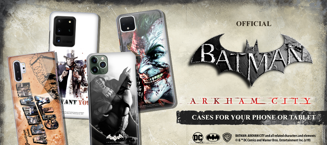 Batman Arkham City Cases, Skins, & Accessories Banner