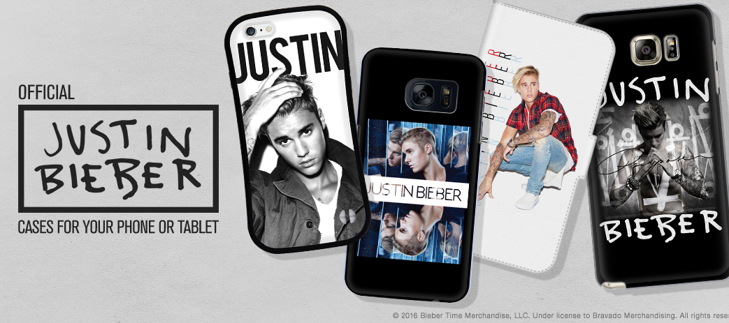 Justin Bieber Cases, Skins, & Accessories Banner