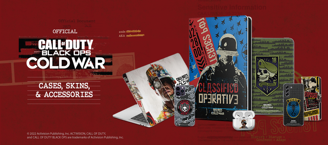 Activision Call of Duty Black Ops Cold War Cases, Skins, & Accessories Banner