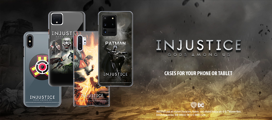 Injustice Gods Among Us Cases, Skins, & Accessories Banner