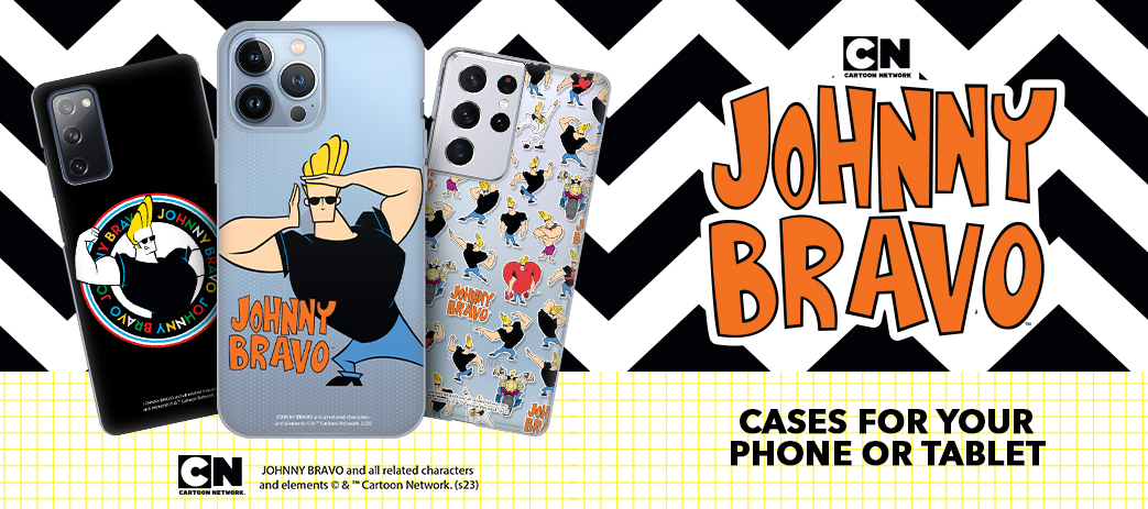 OFFICIAL JOHNNY BRAVO GRAPHICS SOFT GEL CASE FOR APPLE iPHONE PHONES