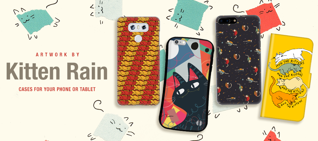 Phone Case, Tablet Case, Covers, Stickers, Skins Kitten Rain Phone Case, Tablet Case, Covers, Stickers, Skins Kitten Rain