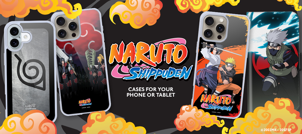 Naruto Shippuden Cases, Skins, & Accessories Main Banner