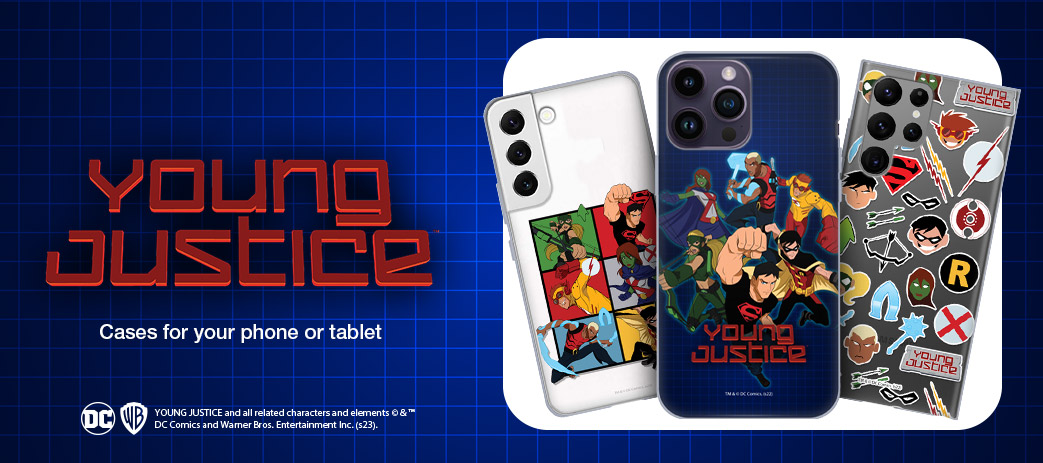 Young Justice Cases, Skins, & Accessories Banner