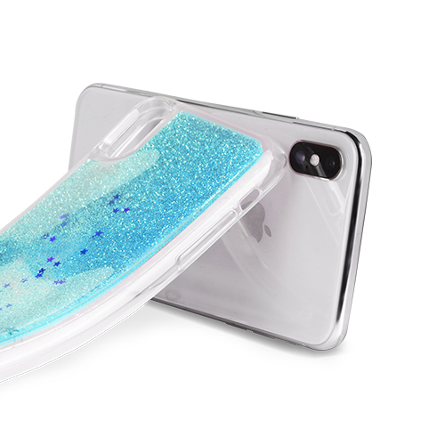 Clear Hybrid Liquid Glitter Phone & Tablet Case Cover